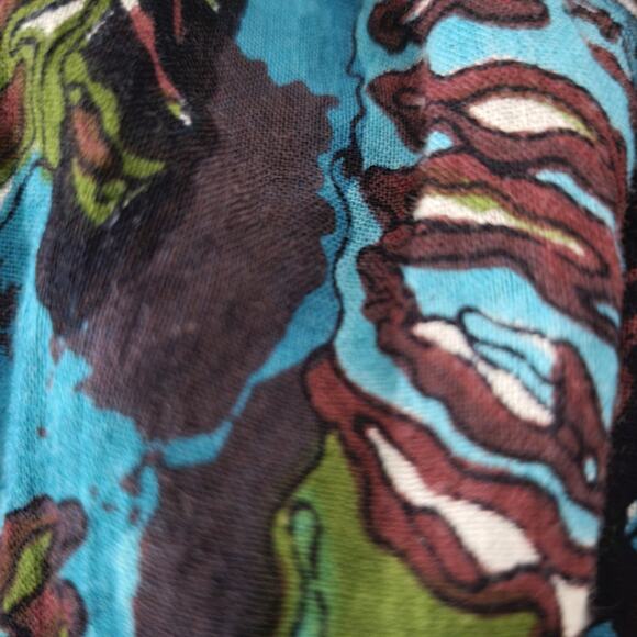 Homemade Genie Pants Blue Print Balloon Pirate Ankle Harem Bohemian Yoga Medium - Picture 7 of 14